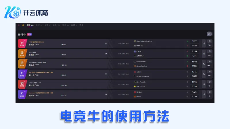电竞牛:领先的在线电竞娱乐平台 | 开云体育 3 电竞牛的使用方法
